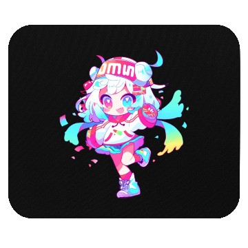 Discover Cute Cartoon Girl Mouse Pads