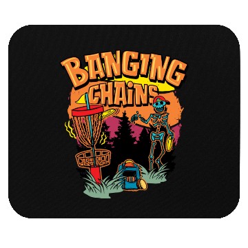 Discover Banging Chains Skeleton With Golf Discs For Men Mouse Pads