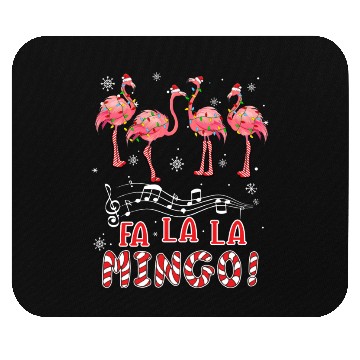 Discover Candy Cane Flamingoes Fa La La Mingo Flamingo Mouse Pads