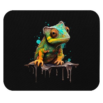Discover Cute Chameleon for Lizard Pet Lover Mouse Pads