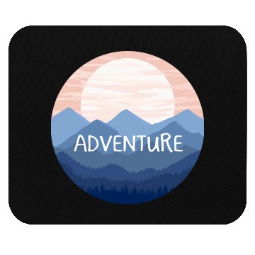 Discover Adventure Mountain Landscape Sunset Mouse Pads