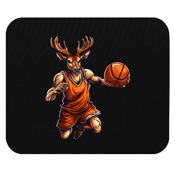 Discover Basketball player deer Mouse Pads