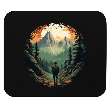 Discover Forest nature trekking adventure Mouse Pads