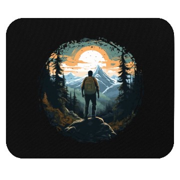 Discover Forest nature trekking adventure Mouse Pads