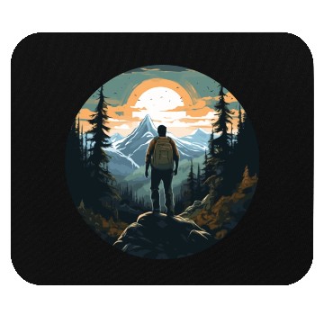 Discover Forest nature trekking adventure Mouse Pads