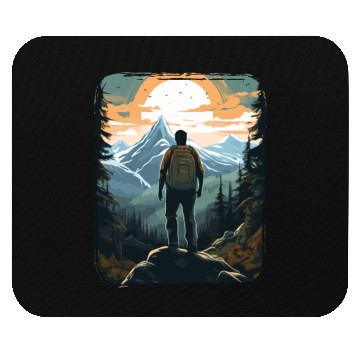 Discover Forest nature trekking adventure Mouse Pads