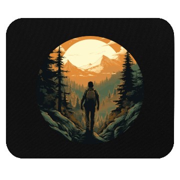 Discover Forest nature trekking adventure Mouse Pads