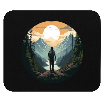 Discover Forest nature trekking adventure Mouse Pads
