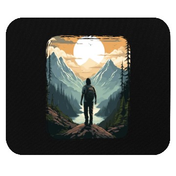 Discover Forest nature trekking adventure Mouse Pads