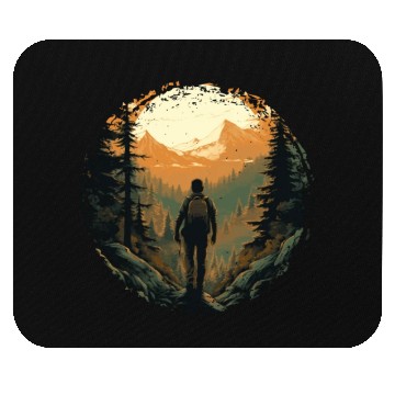 Discover Forest nature trekking adventure Mouse Pads