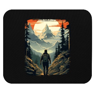 Discover Forest nature trekking adventure Mouse Pads