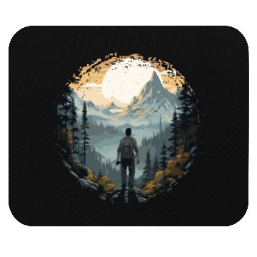 Discover Forest nature trekking adventure Mouse Pads