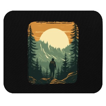 Discover Forest nature trekking adventure Mouse Pads