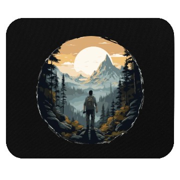 Discover Forest nature trekking adventure Mouse Pads