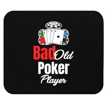 Discover Bad Old Poker Player Holdem Dealer Blackjack Mouse Pads
