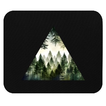 Discover Geometric Forest Triangle Mouse Pads