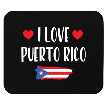 Discover I Love Puerto Rico pride heart Mouse Pads