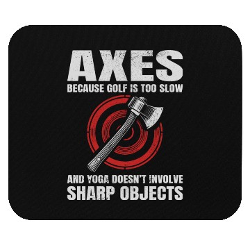 Discover Axe Throwing Lumberjack Yoga Golf Axe Thrower Mouse Pads
