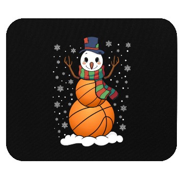 Discover Snowman Basketball Fan Basketballs Snow Mouse Pads