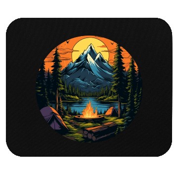 Discover Forest nature trekking adventure Mouse Pads