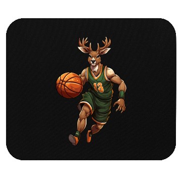 Discover Basketball deer Mouse Pads
