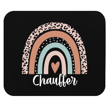 Discover Chauffer Rainbow Leopard Funny Chauffer Mouse Pads