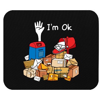 Discover I'm Ok Funny Postal Worker Mouse Pads