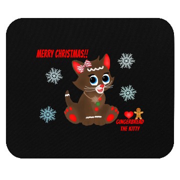 Discover "Gingerbread" the Kitty (Snowflake Snuggliezz) Mouse Pads