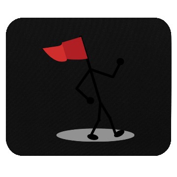 Discover Walking Red Flag Mouse Pads