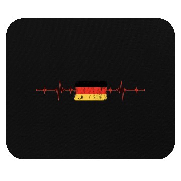 Discover Germany Flag Heartbeat Mouse Pads