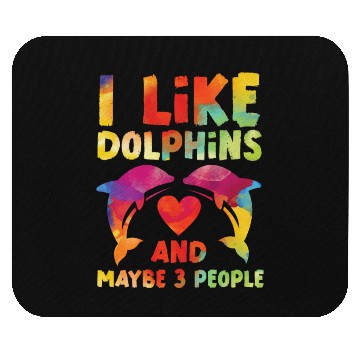 Discover Dolphin Watercolor I Like Dolphins Mouse Pads