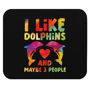Discover Dolphin Watercolor I Like Dolphins Mouse Pads
