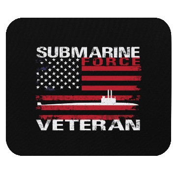 Discover Submarine Force Veteran Usa Flag White Stars Mouse Pads