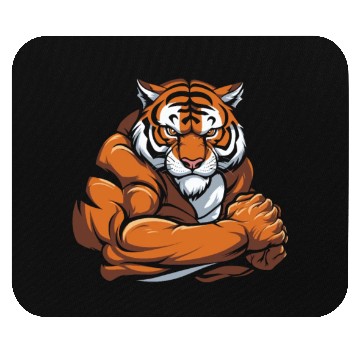 Discover Workout Gym Tiger Mouse Pads