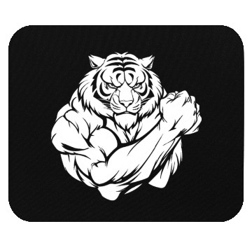 Discover Workout Gym Tiger Mouse Pads