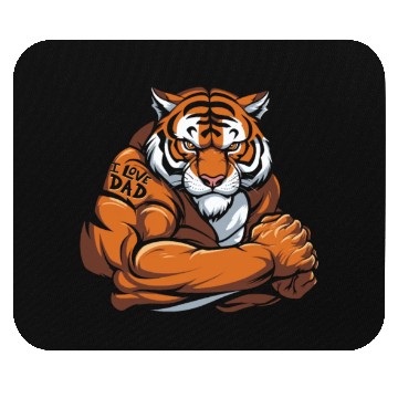 Discover Tiger I Love Dad Mouse Pads