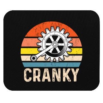 Discover Cranky Vintage Sun funny Bicycle Lovers Mouse Pads