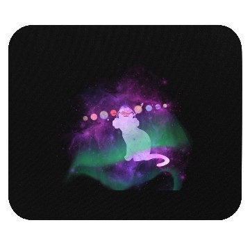 Discover Music Space Cat Mouse Pads