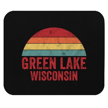 Discover Vintage Green Lake Wisconsin Mouse Pads