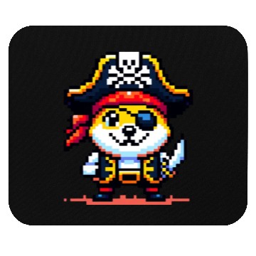 Discover Doge Pirate: A Digital Treasure Hunt Mouse Pads