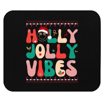 Discover Holly Jolly Vibes Mouse Pads