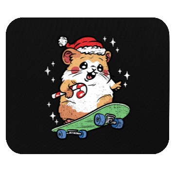 Discover CUTE HAMSTER RIDING SKATEBOARD Mouse Pads