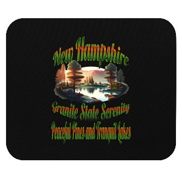 Discover New Hampshire Granite State Serenity Mouse Pads