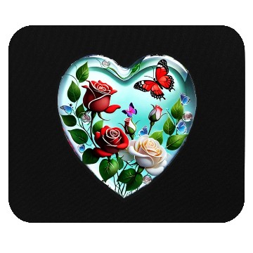 Discover roses and butterflies Mouse Pads