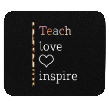 Discover Teacher Mouse Pads, Teach Love Inspire Leopard Pocket