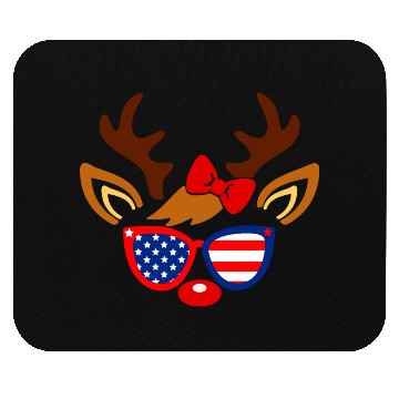 Discover Cute American Deer Face Mouse Pads