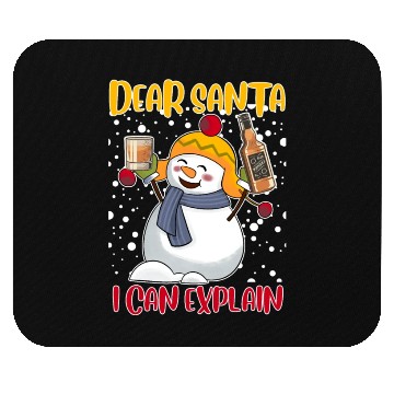 Discover Snowman Dear Santa I can Explain Funny Mouse Pads