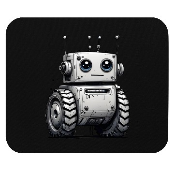 Discover Robot with off-road tires Mouse Pads