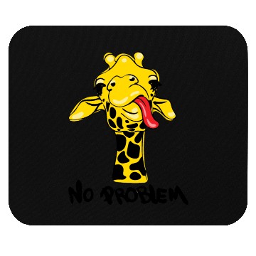 Discover Nonchalant Giraffe: No PROBLEM Attitude Mouse Pads