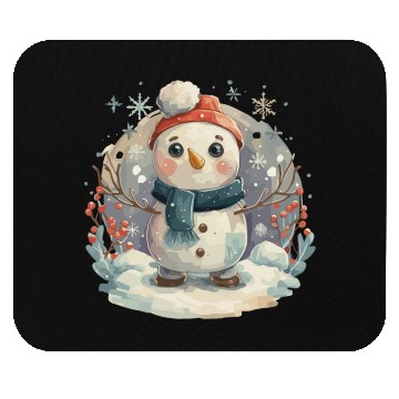 Discover Christmas Golf Snowman Santa Hat Gift design Mouse Pads
